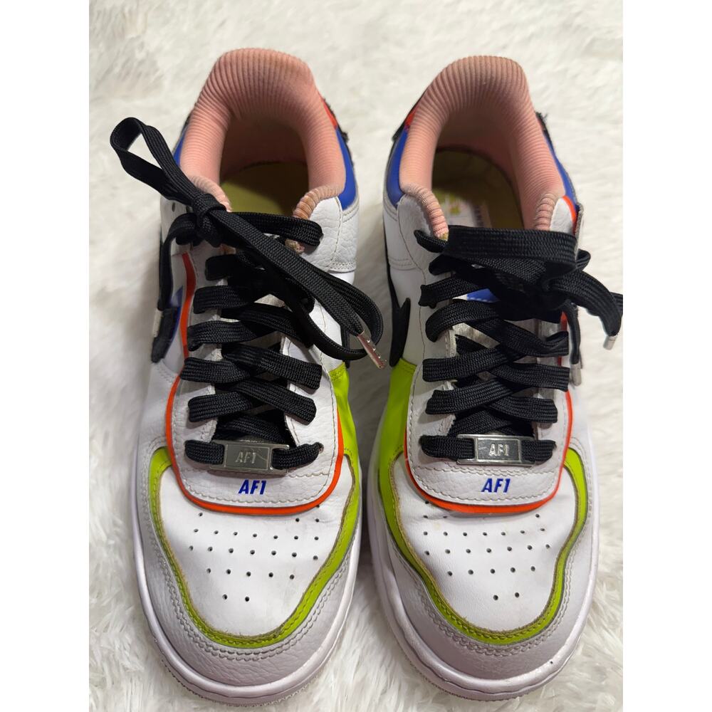 Nike Air Force 1 Shadow White Neon Multi Color Sneakers Women’